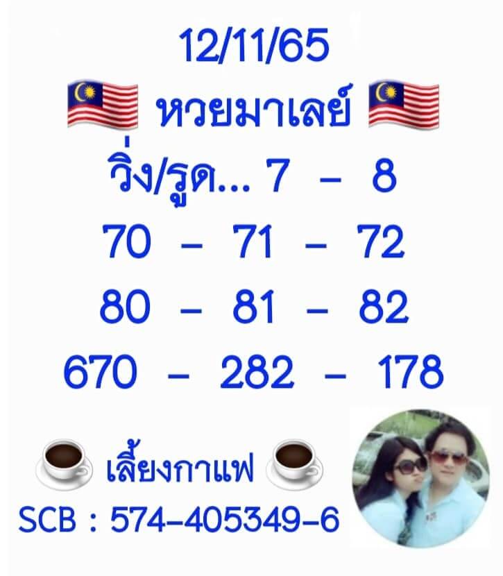 หวยมาเลย์วันนี้ 12/11/65 ชุดที่ 10