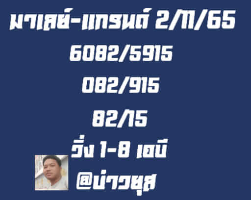 หวยมาเลย์วันนี้ 2/11/65 ชุดที่ 9