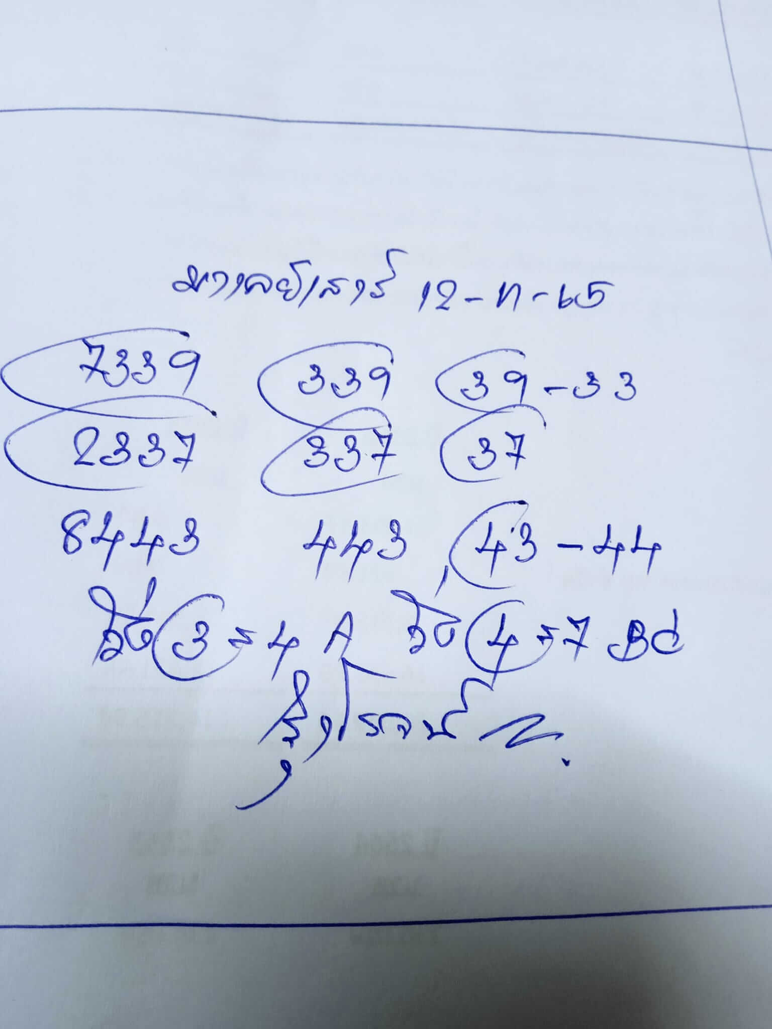 หวยมาเลย์วันนี้ 12/11/65 ชุดที่ 1