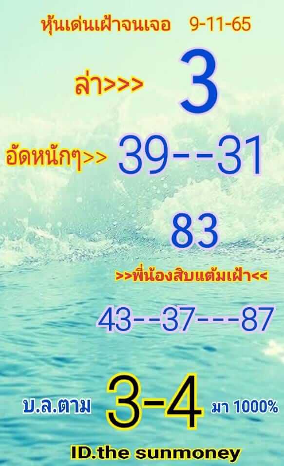 หวยหุ้นวันนี้ 9/11/65 ชุดที่ 10