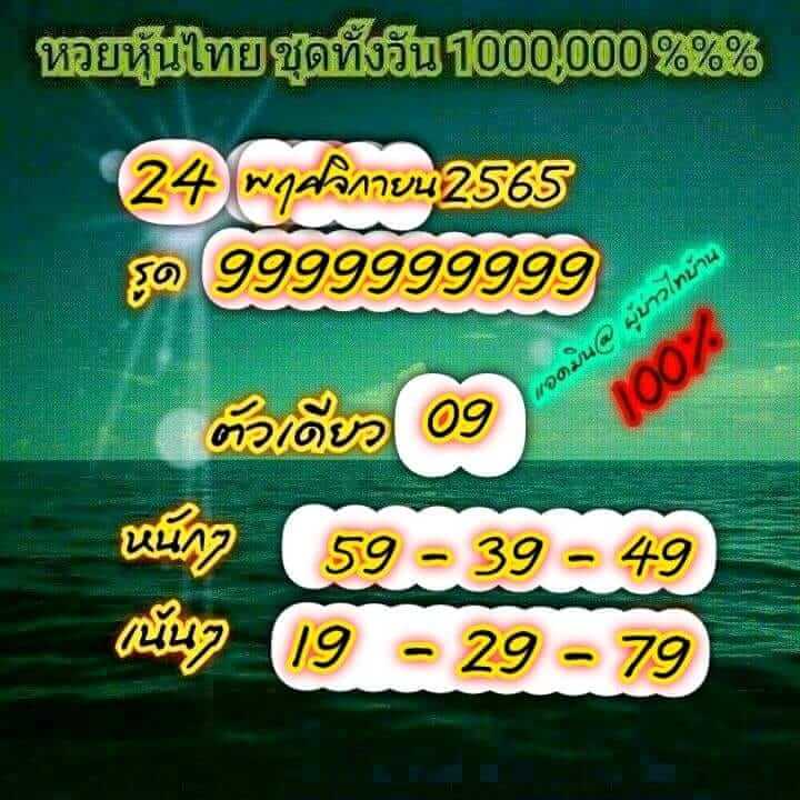 หวยหุ้นวันนี้ 24/11/65 ชุดที่ 8