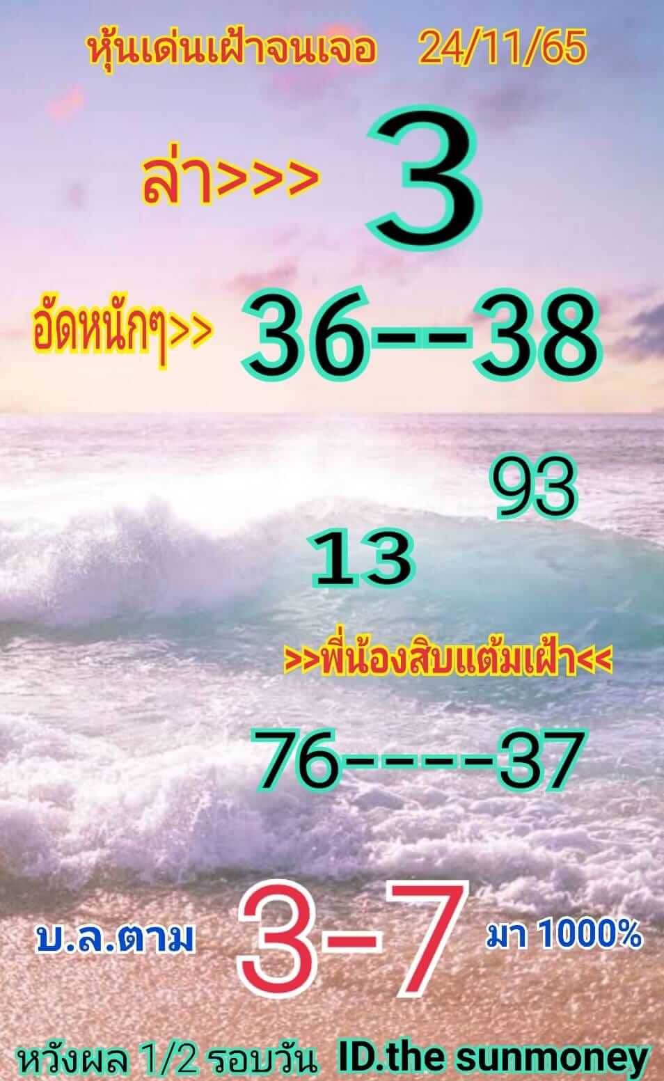 หวยหุ้นวันนี้ 24/11/65 ชุดที่ 3