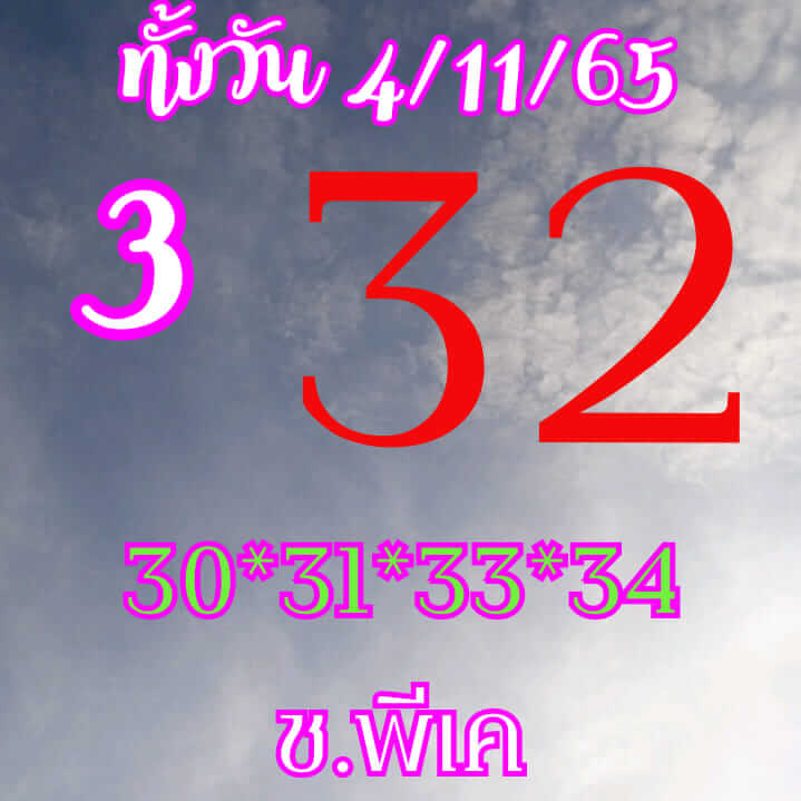 หวยหุ้นวันนี้ 4/11/65 ชุดที่ 6