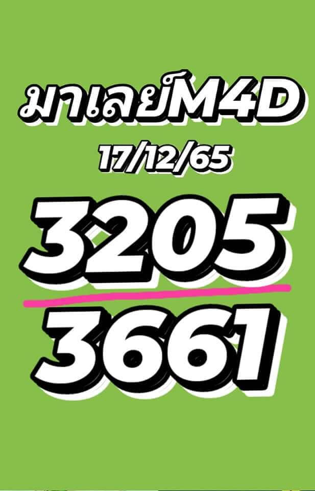 หวยมาเลย์วันนี้ 17/12/65 ชุดที่ 9