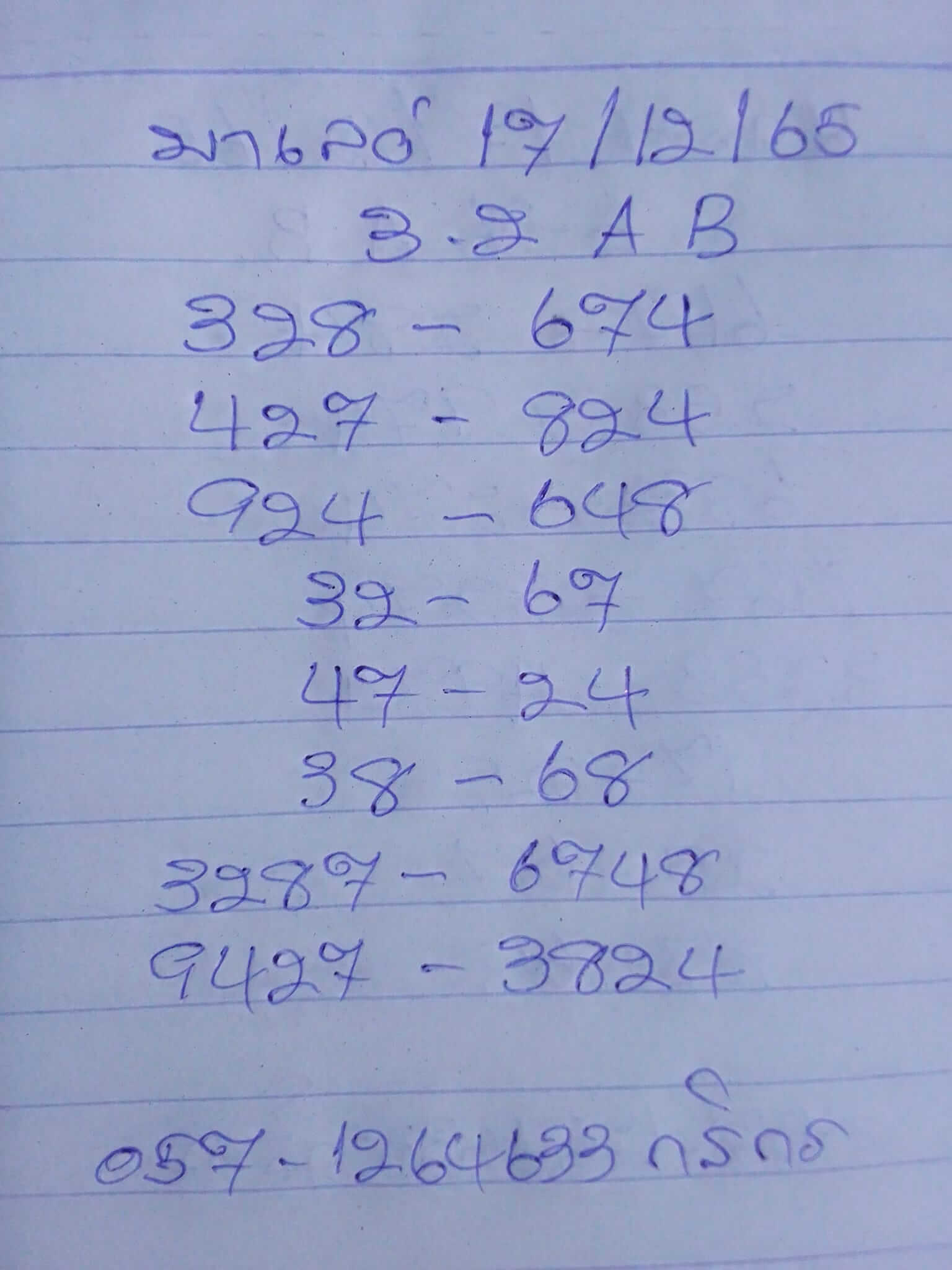 หวยมาเลย์วันนี้ 17/12/65 ชุดที่ 2