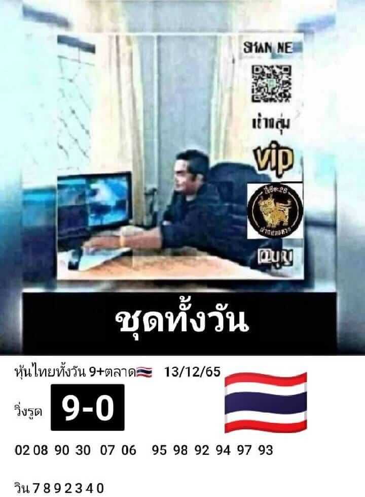 หวยหุ้นวันนี้ 13/12/65 ชุดที่ 1