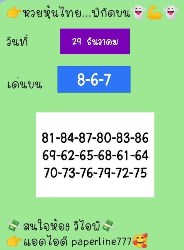 หวยหุ้นวันนี้ 29/12/65 ชุดที่ 7