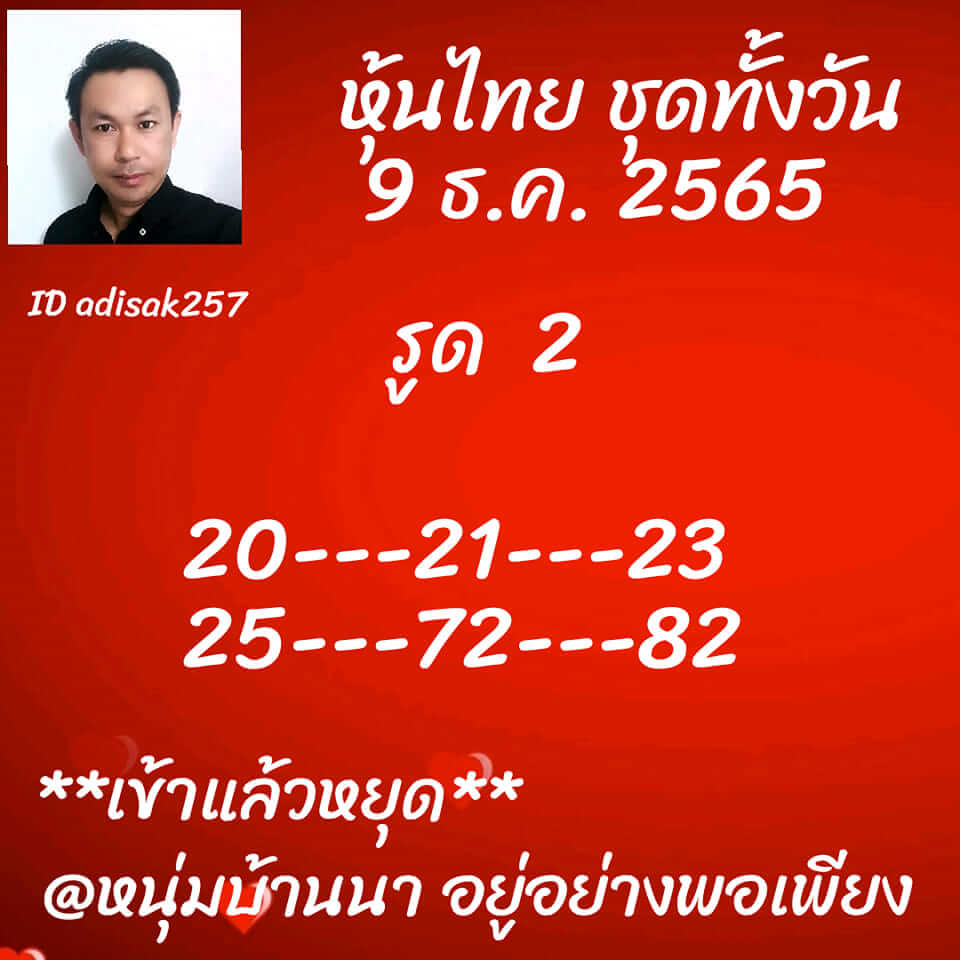 หวยหุ้นวันนี้ 9/12/65 ชุดที่ 6