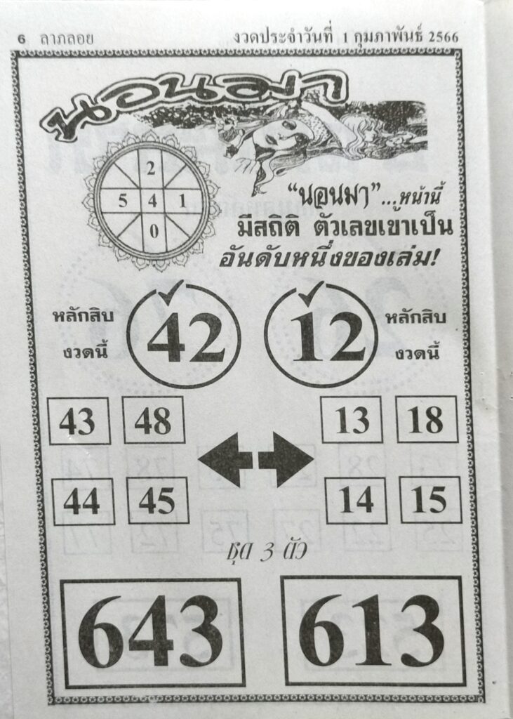 หวยนอนมา 1/2/66