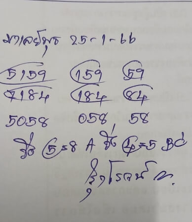 หวยมาเลย์วันนี้ 25/1/66 ชุดที่ 3