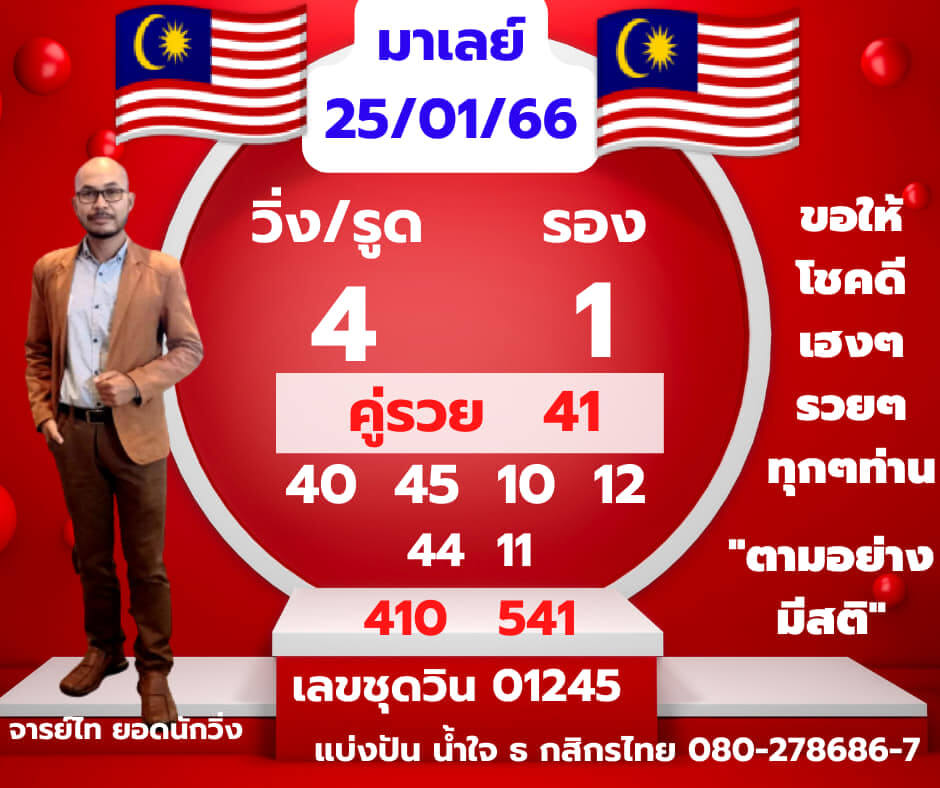 หวยมาเลย์วันนี้ 25/1/66 ชุดที่ 5