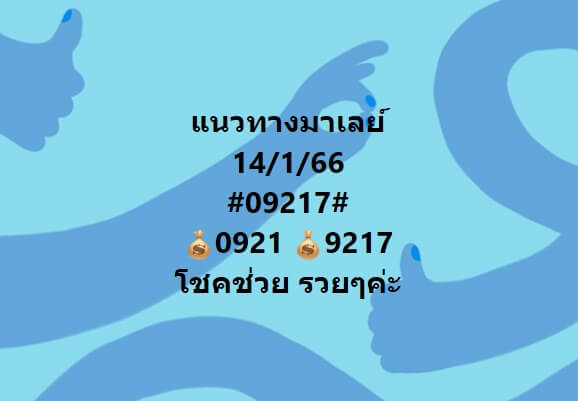 หวยมาเลย์วันนี้ 14/1/66 ชุดที่ 6