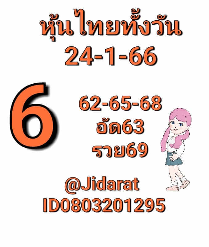 หวยหุ้นวันนี้ 24/1/66 ชุดที่ 2