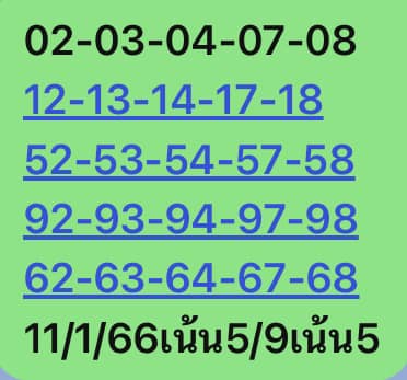 หวยหุ้นวันนี้ 11/1/66 ชุดที่ 5