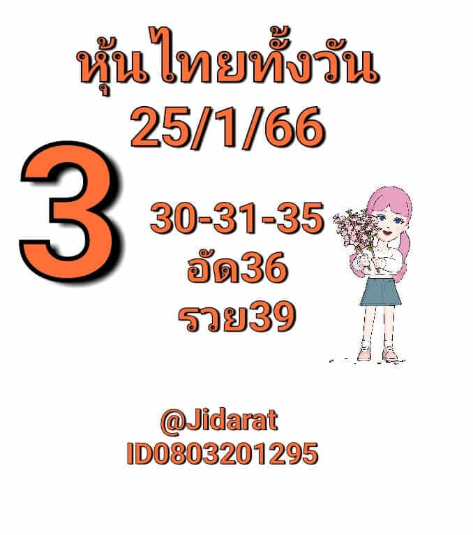 หวยหุ้นวันนี้ 25/1/66 ชุดที่ 8