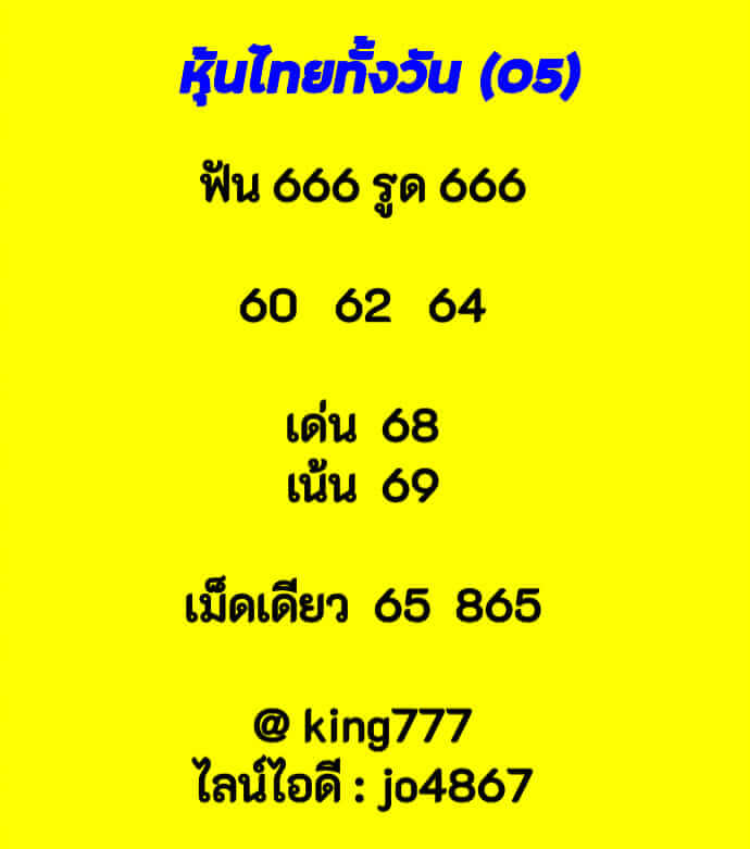 หวยหุ้นวันนี้ 5/1/66 ชุดที่ 4