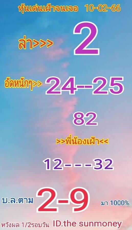 หวยหุ้นวันนี้ 10/2/66 ชุดที่ 10