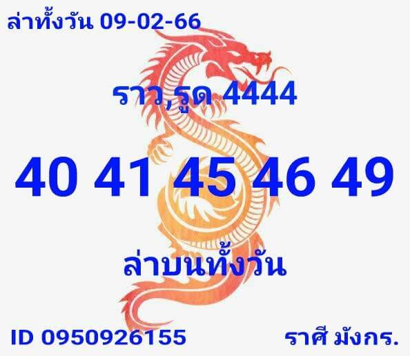 หวยหุ้นวันนี้ 9/2/66 ชุดที่ 2