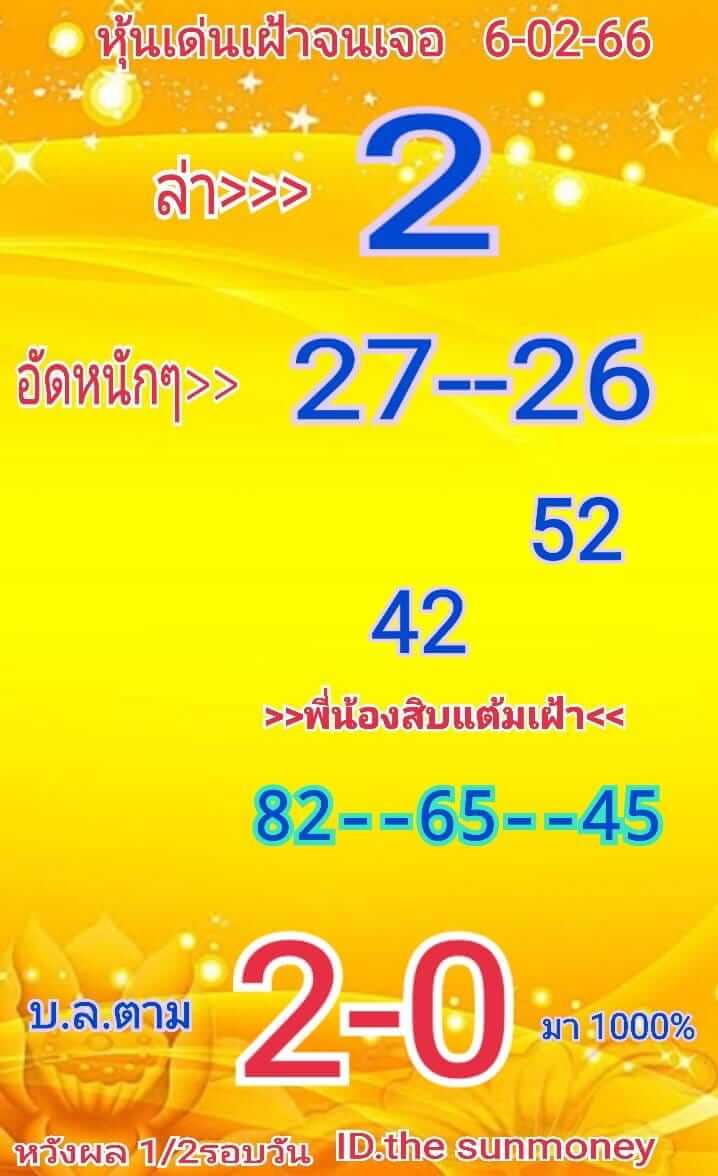 หวยหุ้นวันนี้ 6/2/66 ชุดที่ 7