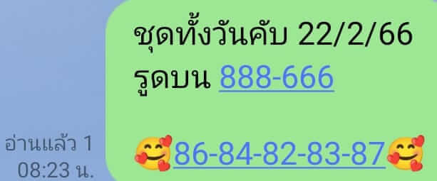 หวยหุ้นวันนี้ 22/2/66 ชุดที่ 7