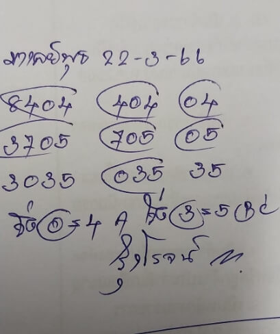 หวยมาเลย์วันนี้ 22/3/66 ชุดที่ 2