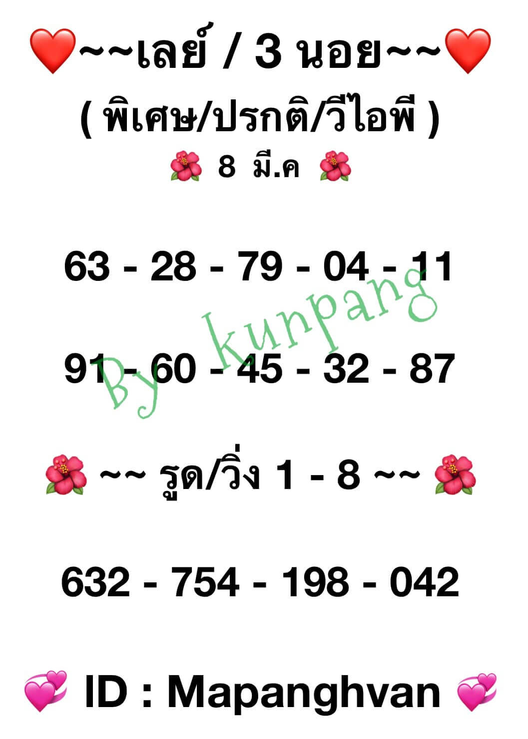 หวยมาเลย์วันนี้ 8/3/66 ชุดที่ 9