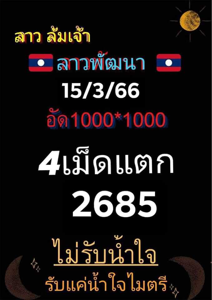 หวยลาววันนี้ 15/3/66 ชุดที่ 8