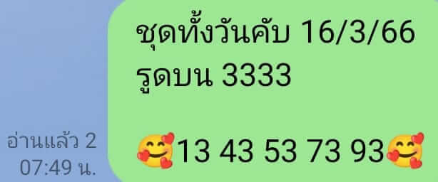 หวยหุ้นวันนี้ 16/3/66 ชุดที่ 4