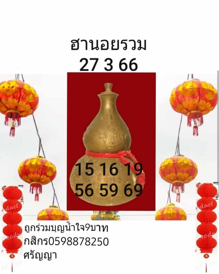 หวยฮานอยวันนี้ 27/3/66 ชุดที่ 4