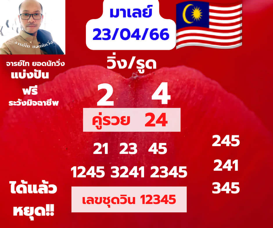 หวยมาเลย์วันนี้ 23/4/66 ชุดที่ 7