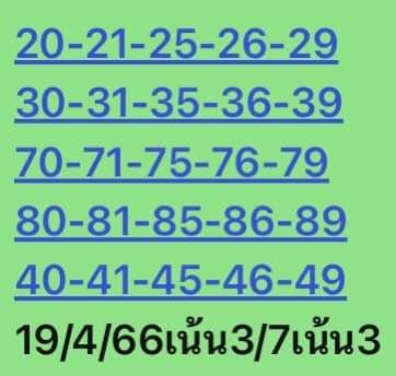 หวยหุ้นวันนี้ 19/4/66 ชุดที่ 1