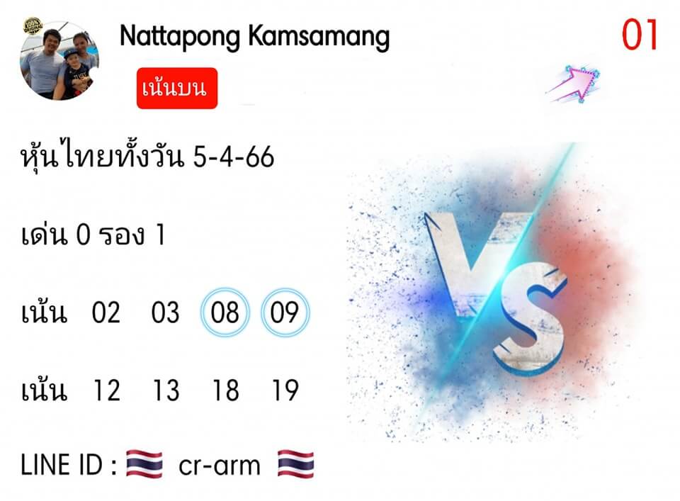 หวยหุ้นวันนี้ 5/4/66 ชุดที่ 10