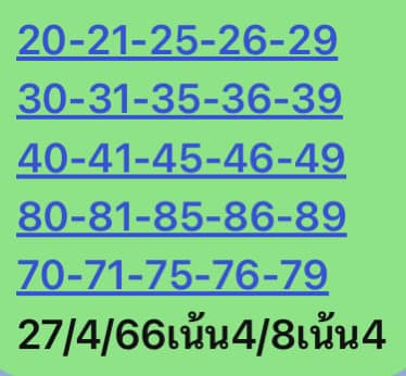 หวยหุ้นวันนี้ 27/4/66 ชุดที่ 3