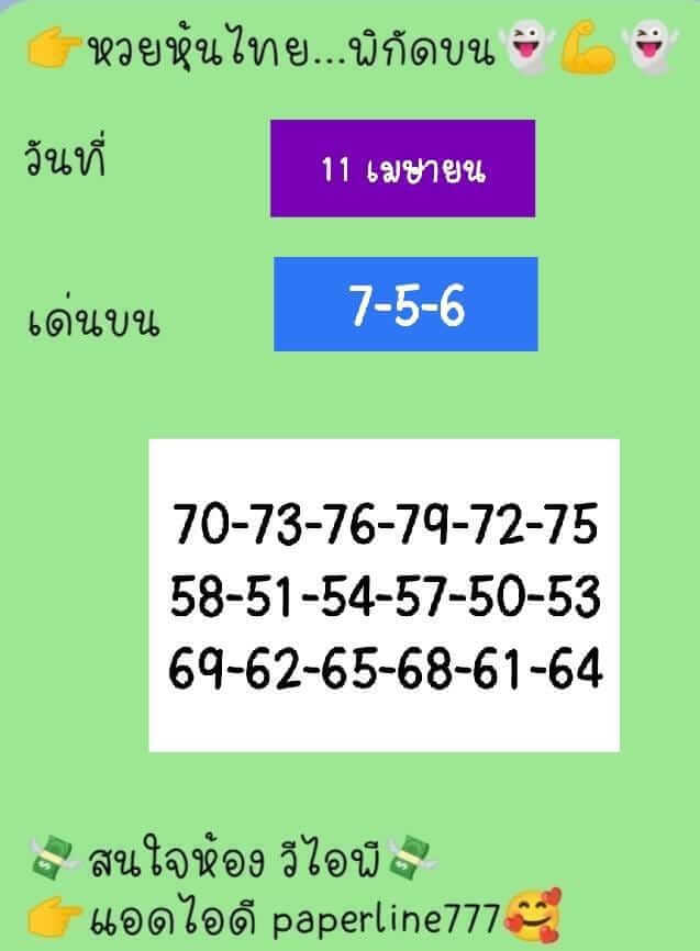 หวยหุ้นวันนี้ 11/4/66 ชุดที่ 7