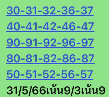 หวยหุ้นวันนี้ 31/5/66 ชุดที่ 1