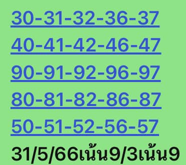 หวยหุ้นวันนี้ 31/5/66 ชุดที่ 1