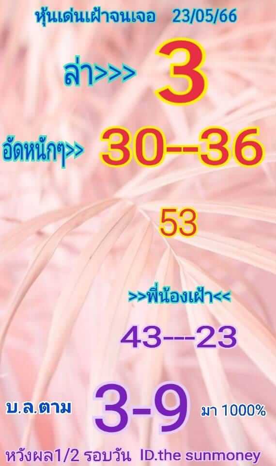 หวยหุ้นวันนี้ 23/5/66 ชุดที่ 2