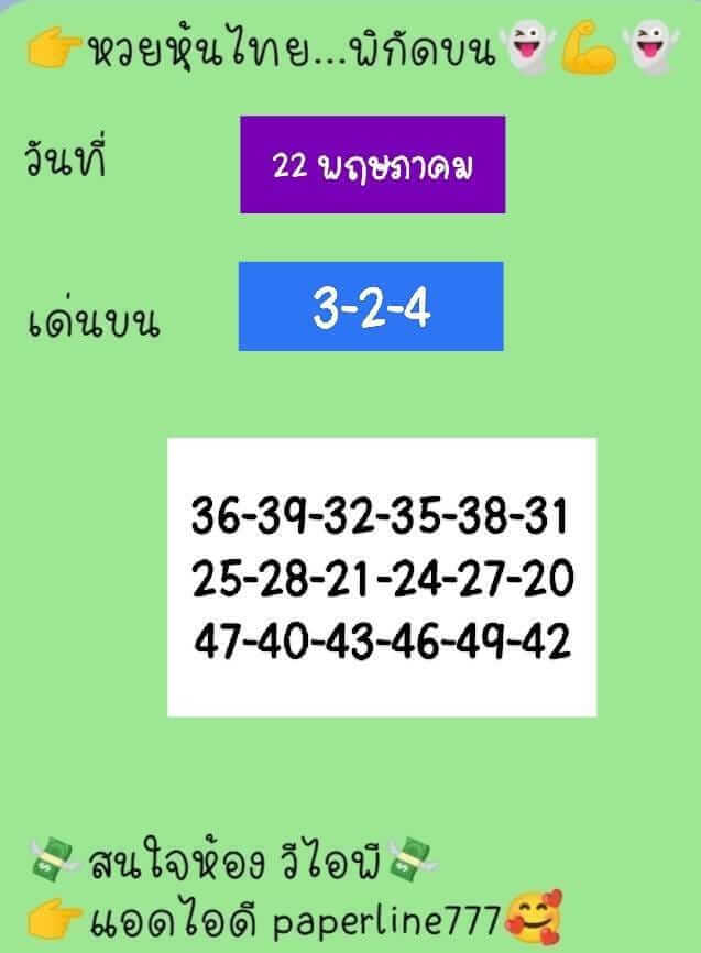 หวยหุ้นวันนี้ 22/5/66 ชุดที่ 4