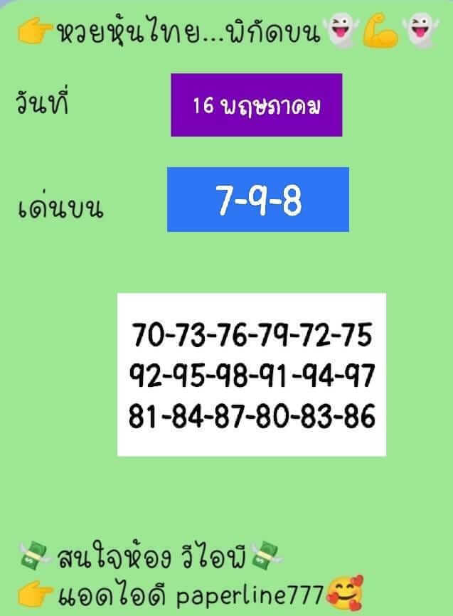 หวยหุ้นวันนี้ 16/5/66 ชุดที่ 6