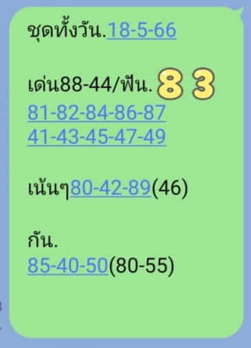 หวยหุ้นวันนี้ 18/5/66 ชุดที่ 8