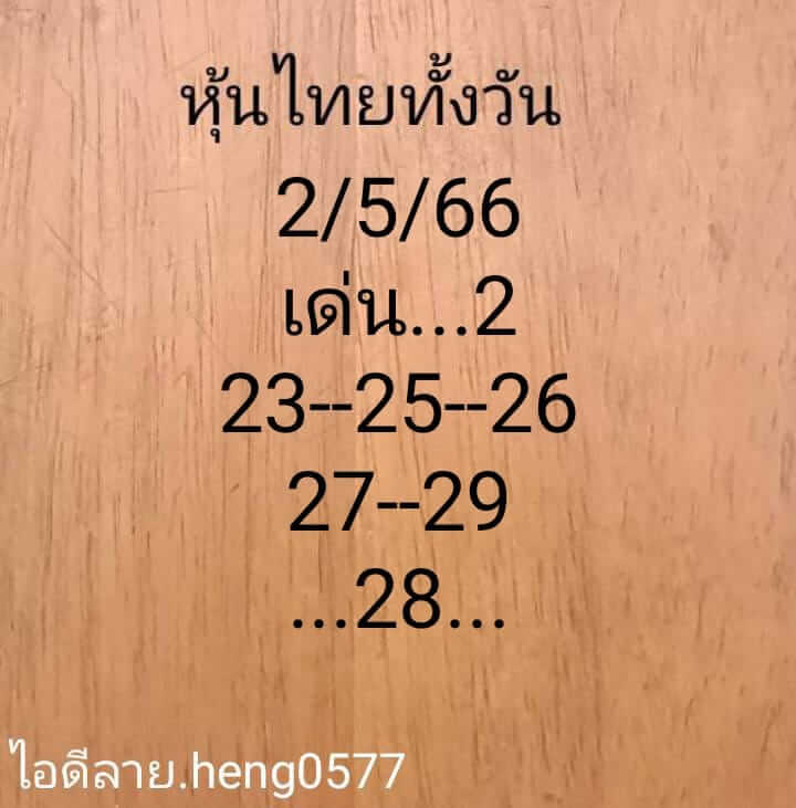 หวยหุ้นวันนี้ 2/5/66 ชุดที่ 9