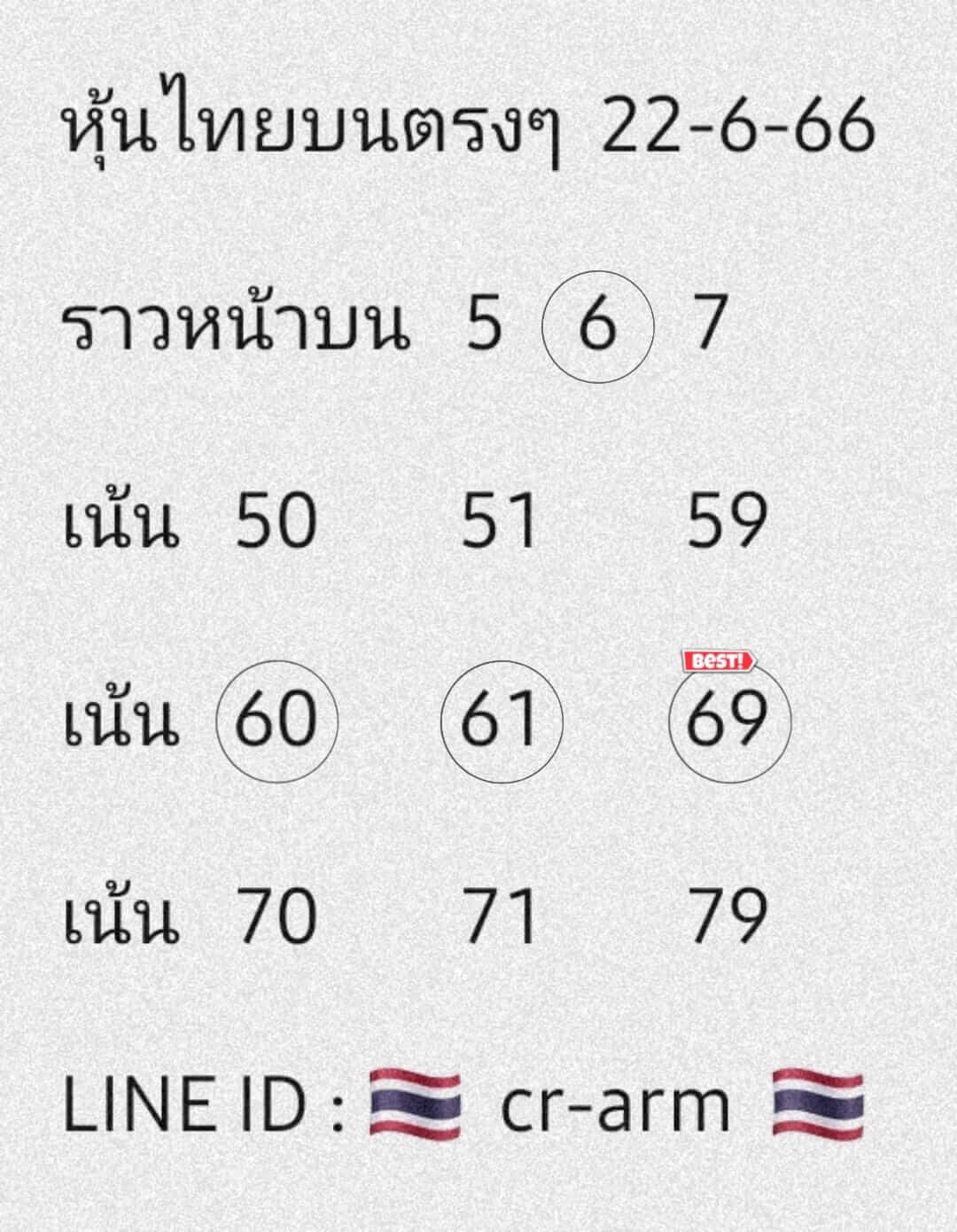 หวยหุ้นวันนี้ 22/6/66 ชุดที่ 10