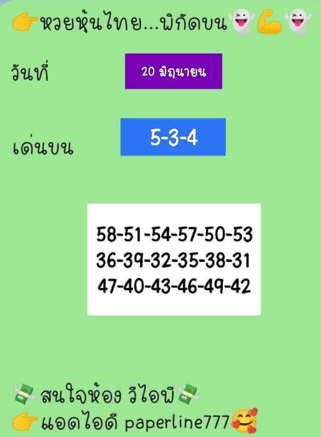 หวยหุ้นวันนี้ 20/6/66 ชุดที่ 3