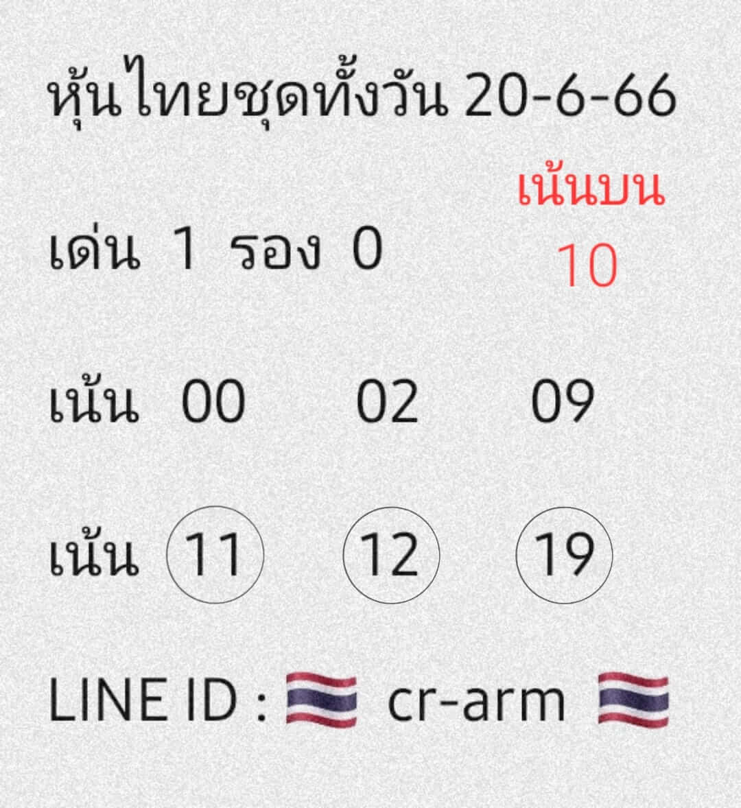 หวยหุ้นวันนี้ 20/6/66 ชุดที่ 4