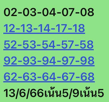 หวยหุ้นวันนี้ 13/6/66 ชุดที่ 6