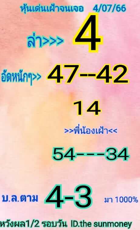 หวยหุ้นวันนี้ 5/7/66 ชุดที่ 2