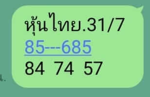 หวยหุ้นวันนี้ 31/7/66 ชุดที่ 6