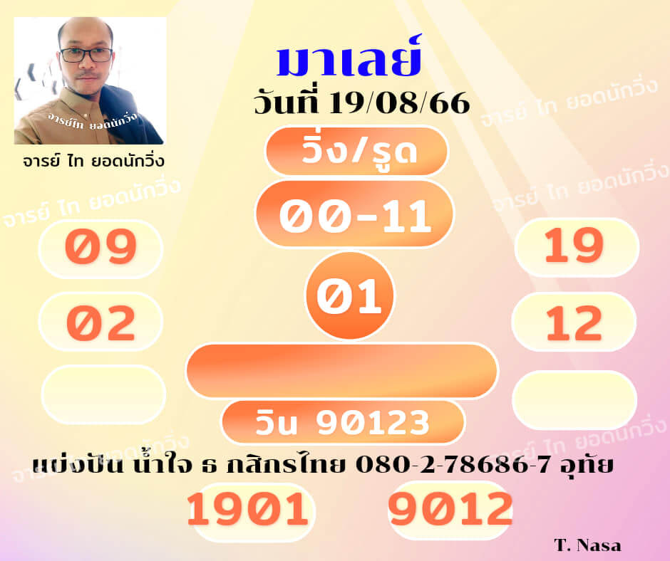 หวยมาเลย์วันนี้ 19/8/66 ชุดที่ 3