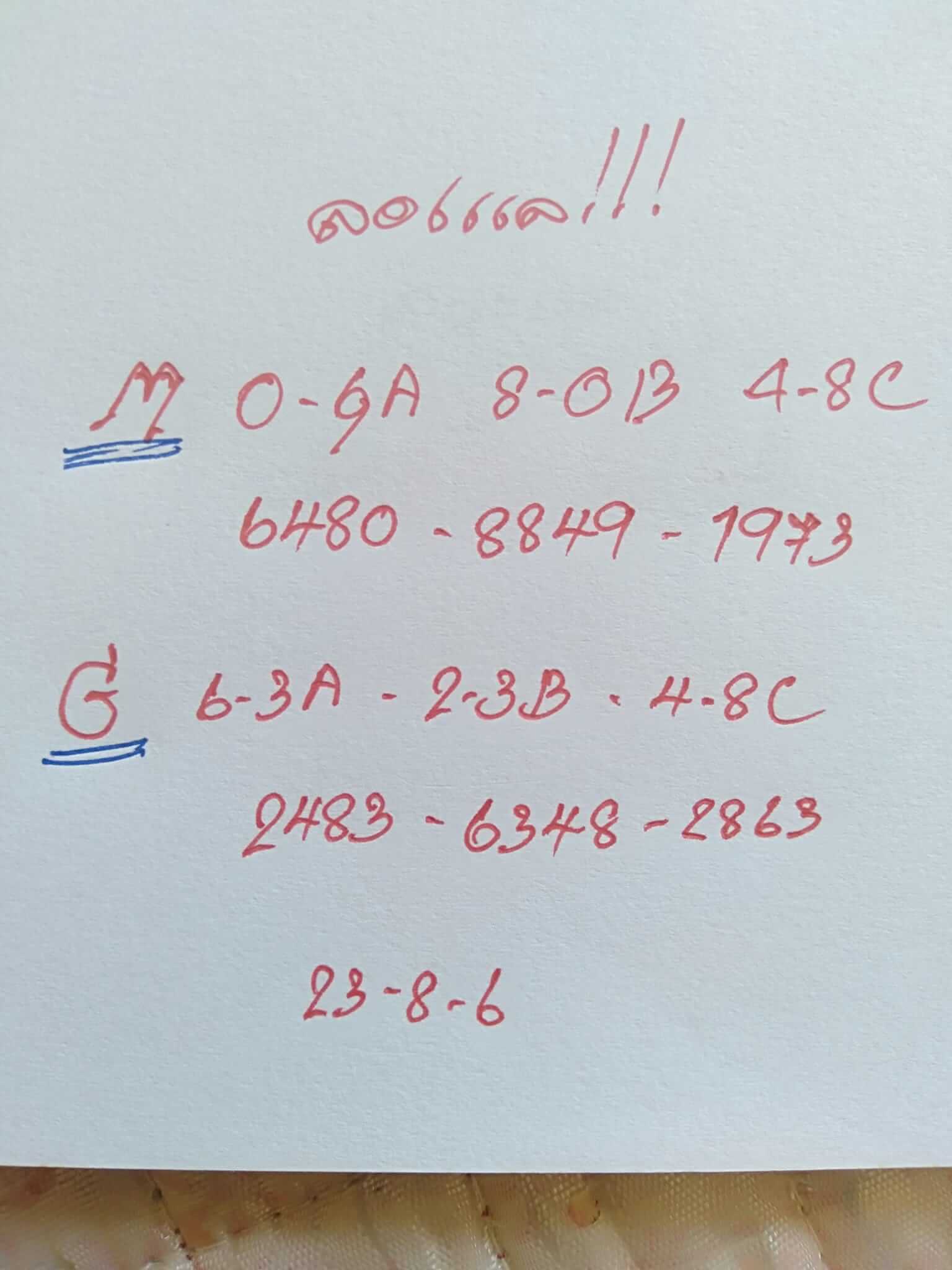 หวยมาเลย์วันนี้ 23/8/66 ชุดที่ 5