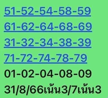 หวยหุ้นวันนี้ 31/8/66 ชุดที่ 1